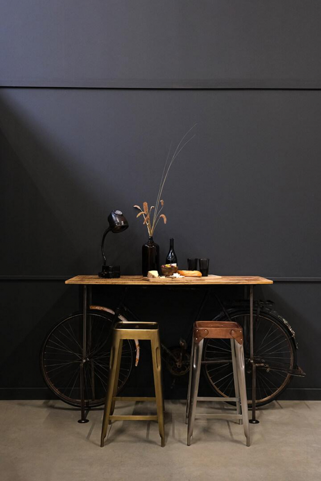 Bijzettafel Vintage bicycle - Hout/IJzer