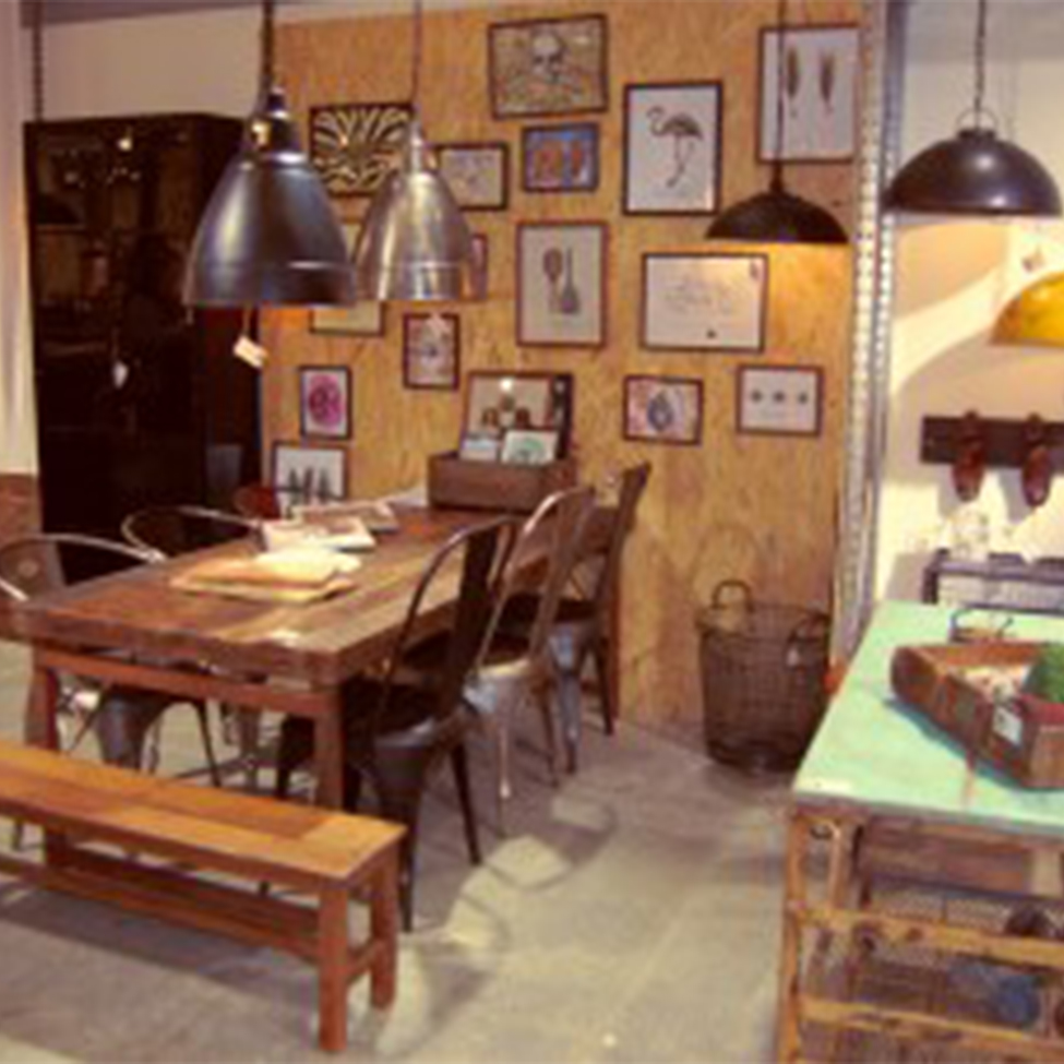 Industrie lamp 'Thormann' - Geel/Patina