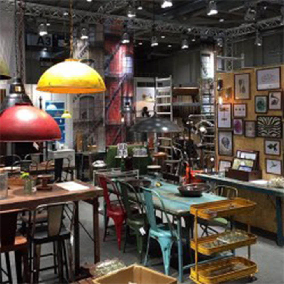 Industrie lamp 'Thormann' - Geel/Patina