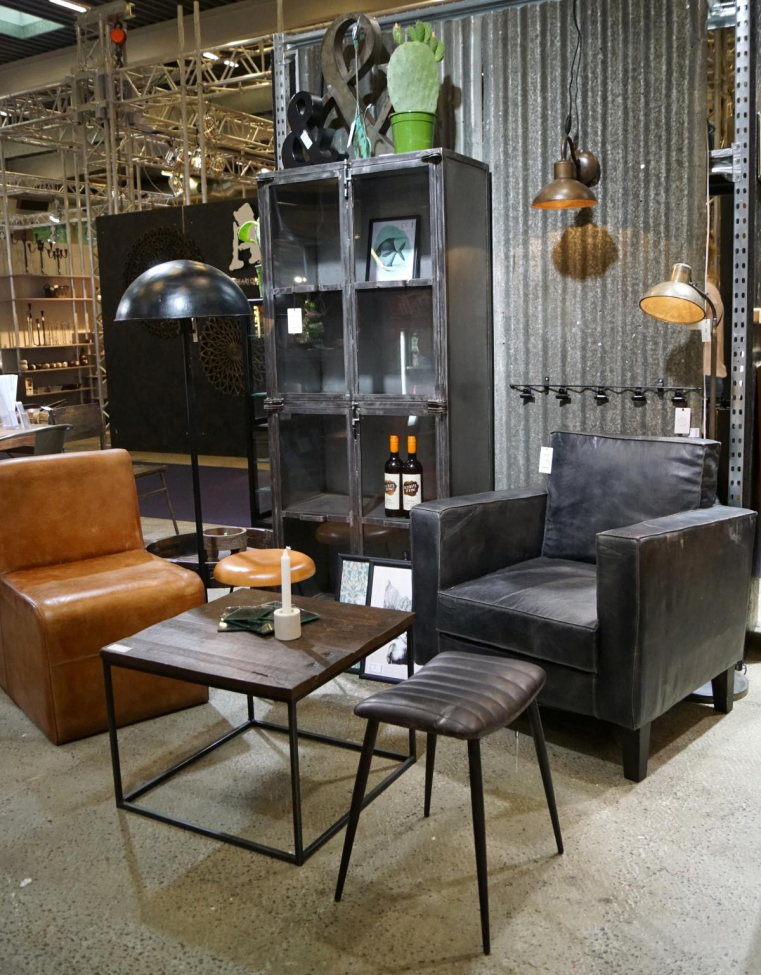 Vloerlamp 'Walentin' - IJzer/Bruin