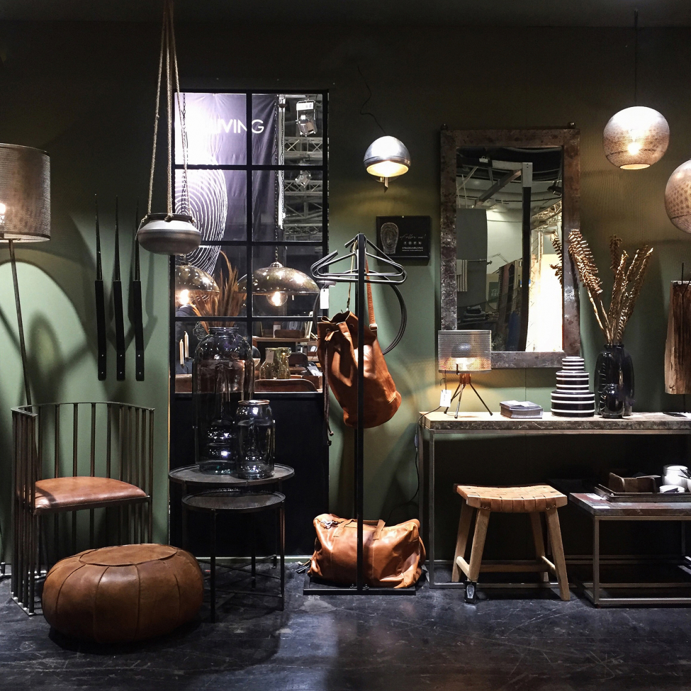 Zitpoef Vintage - Gerecycled leer