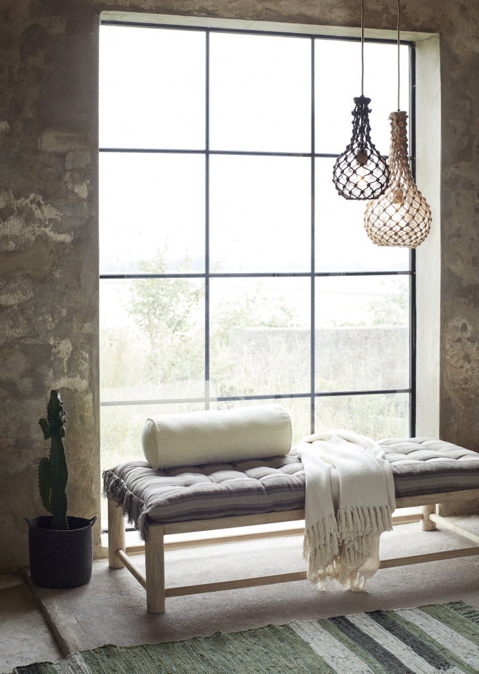 Houten bank 'Mangohout' 140 cm - Natuurlijk