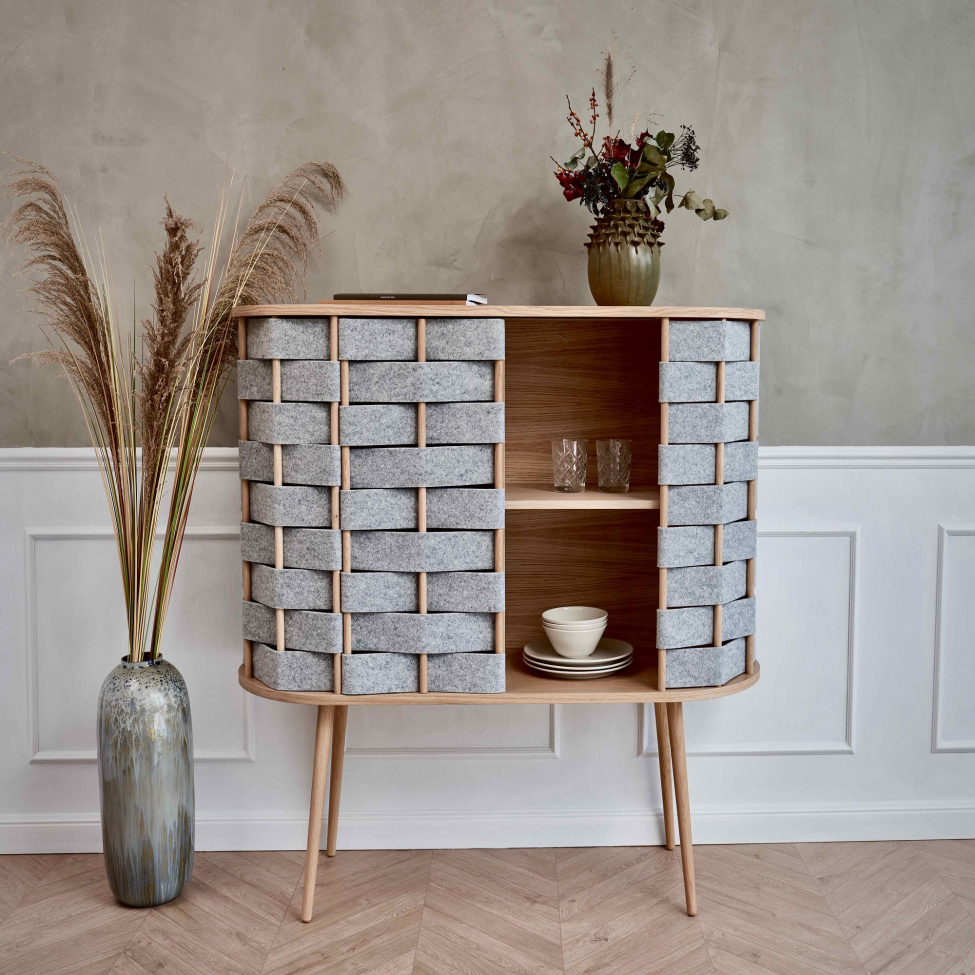 Dressoir 'Felt' 120cm - Natuur/Grijs