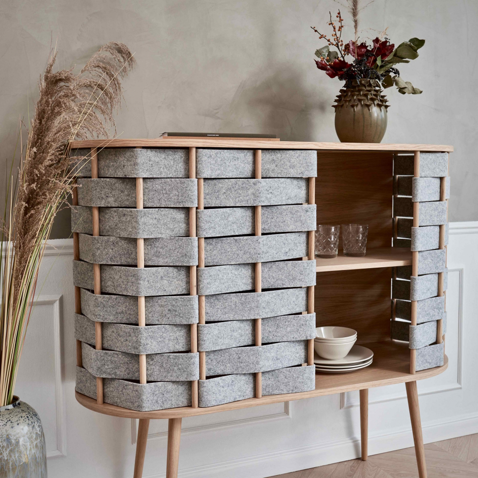 Dressoir 'Felt' 120cm - Natuur/Grijs