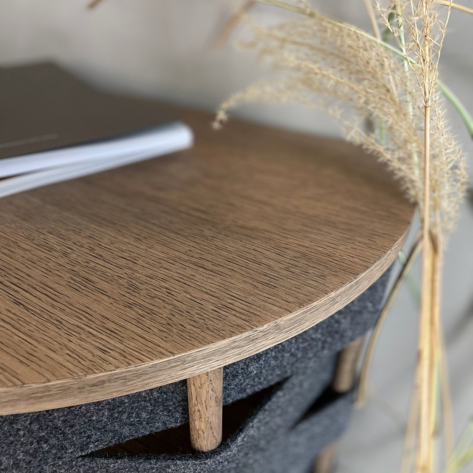 Dressoir 'Felt' 120cm - Natuur/Donkergrijs