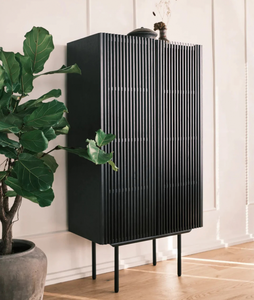 Hoge bank 'Louvre' - Zwart