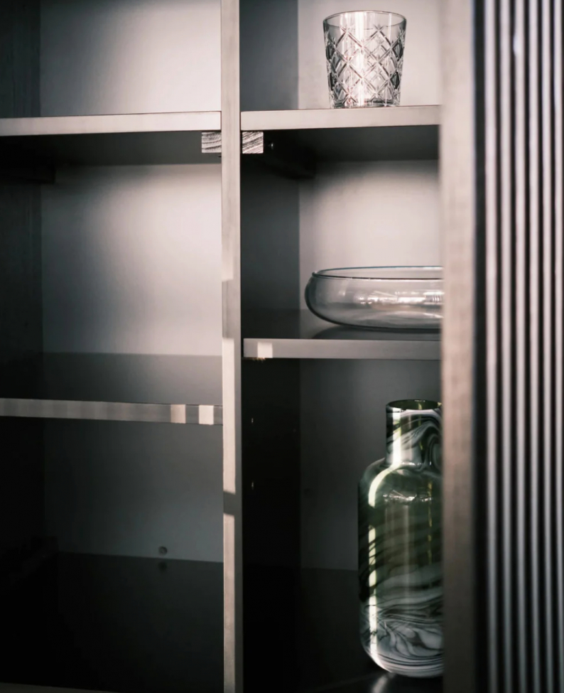 Hoge bank 'Louvre' - Zwart