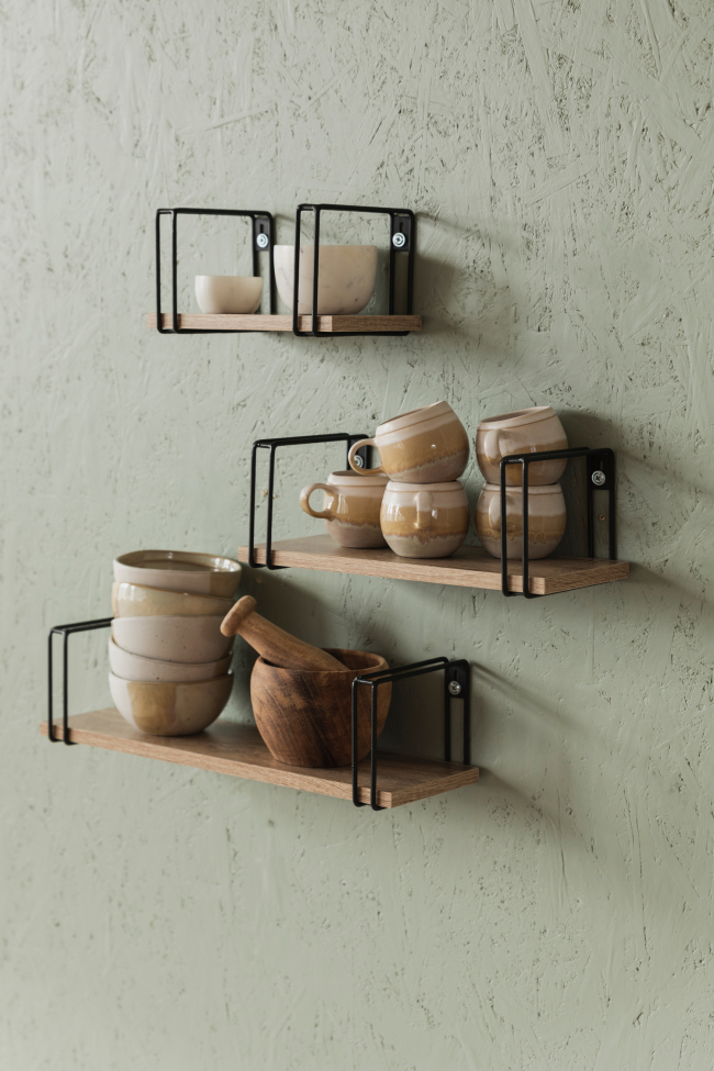 Wandplanken 'Square' 3-pack - Eiken