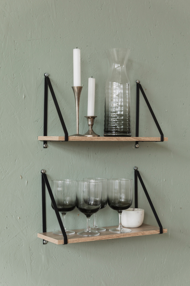 2-pack Wandplanken 'Triangle' - Natuur