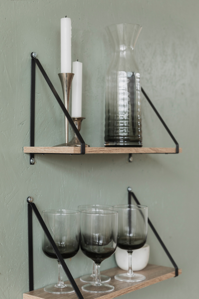 2-pack Wandplanken 'Triangle' - Natuur