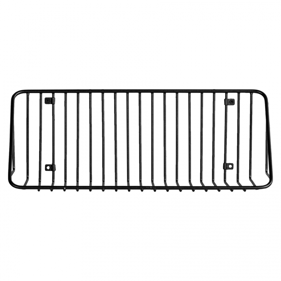 Wandplank 'Strings' - Zwart/Metaal