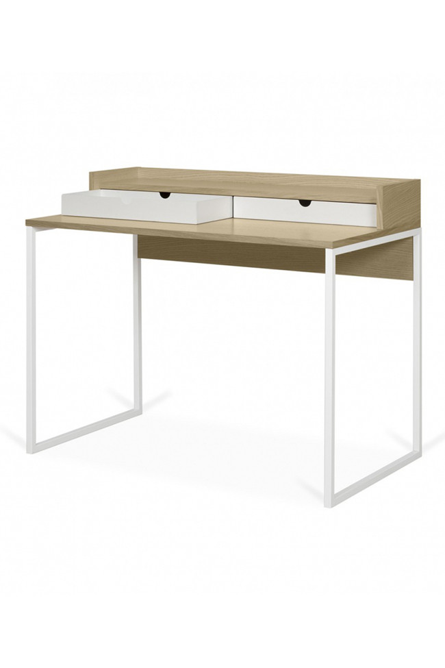 Bureau 'Rhone' - Eiken/Wit