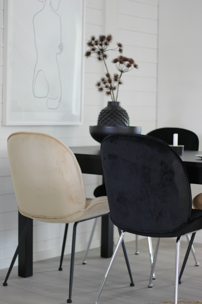 Stoel 'Lux' - Zwart/Zilver