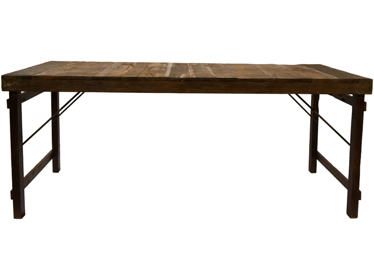 Eettafel Vintage 180x90cm - Hout/IJzer