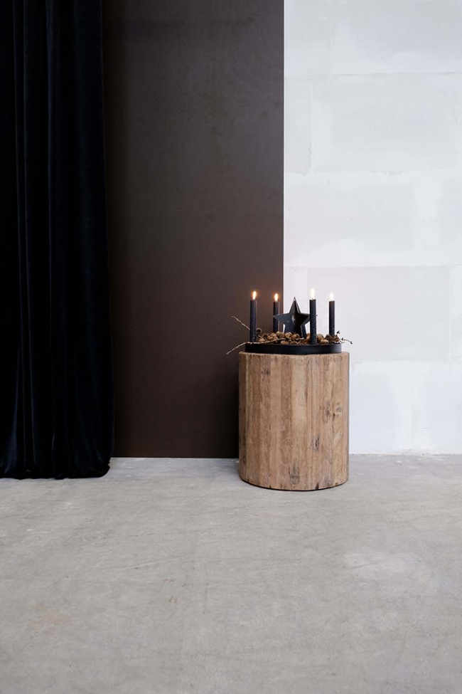 Rond bijzettafel Vintage - Hout