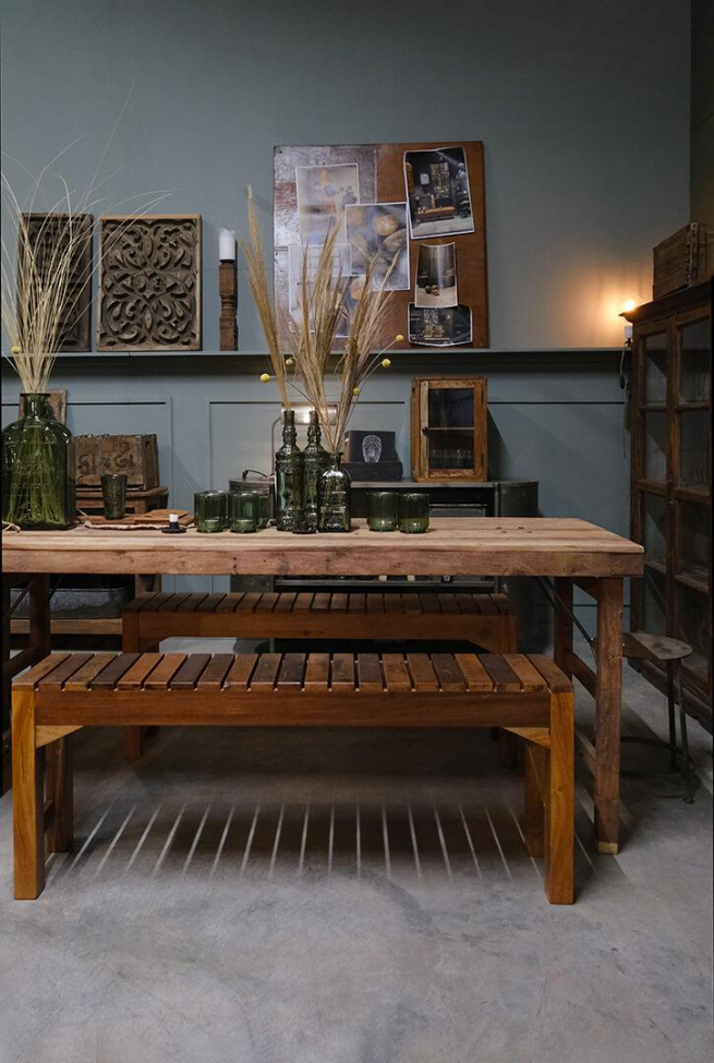 Oude houten bank Vintage - Hout