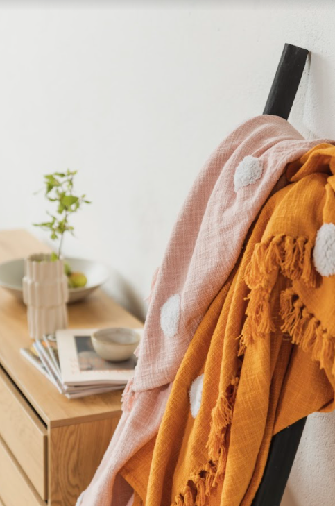 Plaid 'Dots' - Oranje