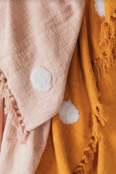 Plaid 'Dots' - Oranje