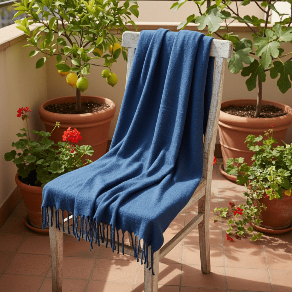 Geruite 'Samantha' 130x170cm - Marineblauw