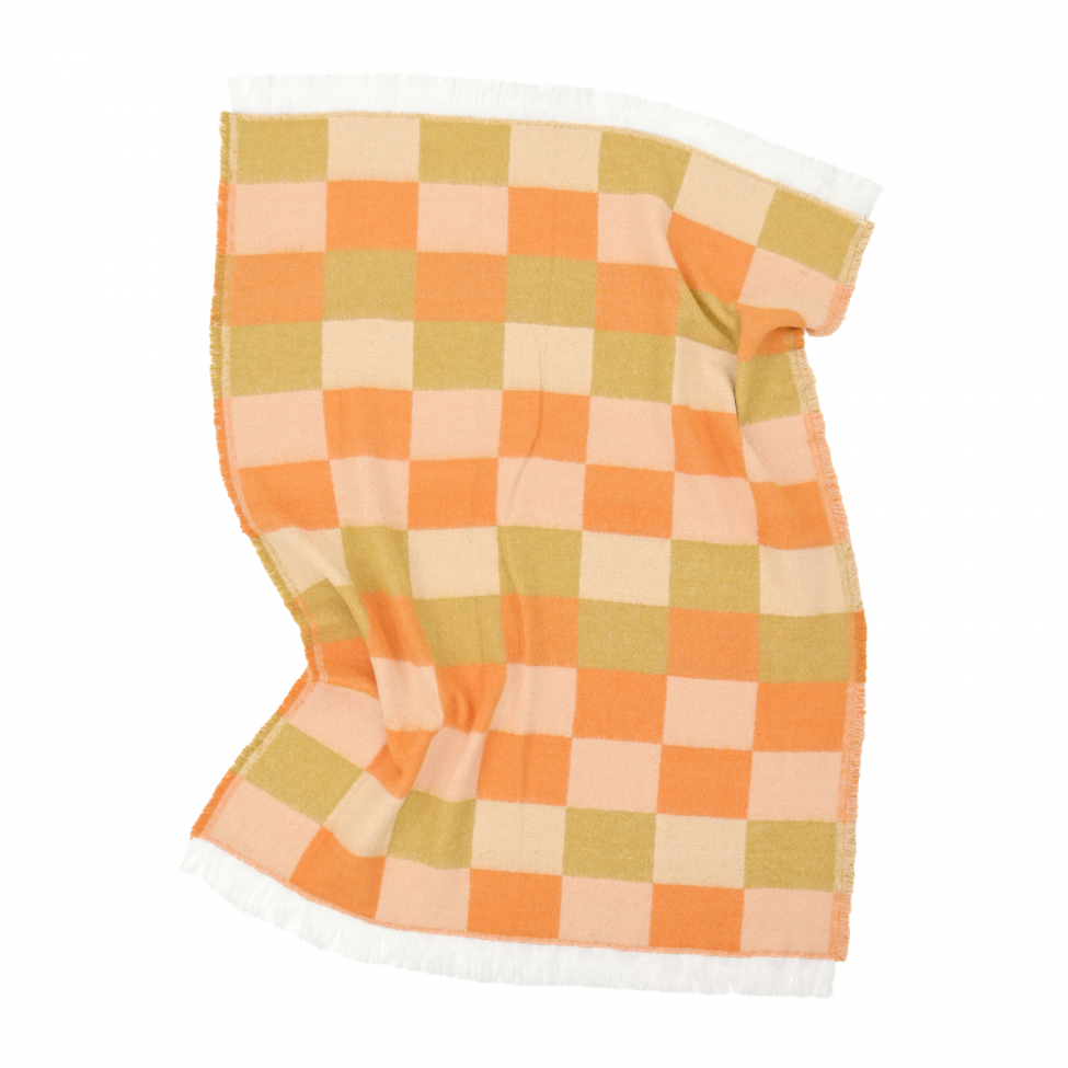 Geruite 'Audrey Check' 130x170cm - Beige/geel/oranje