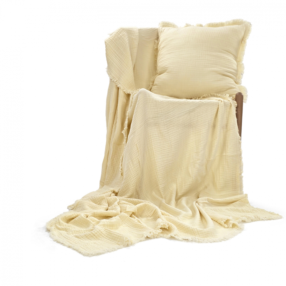 Kussenhoes 'Dorena' 45x45cm - Wit