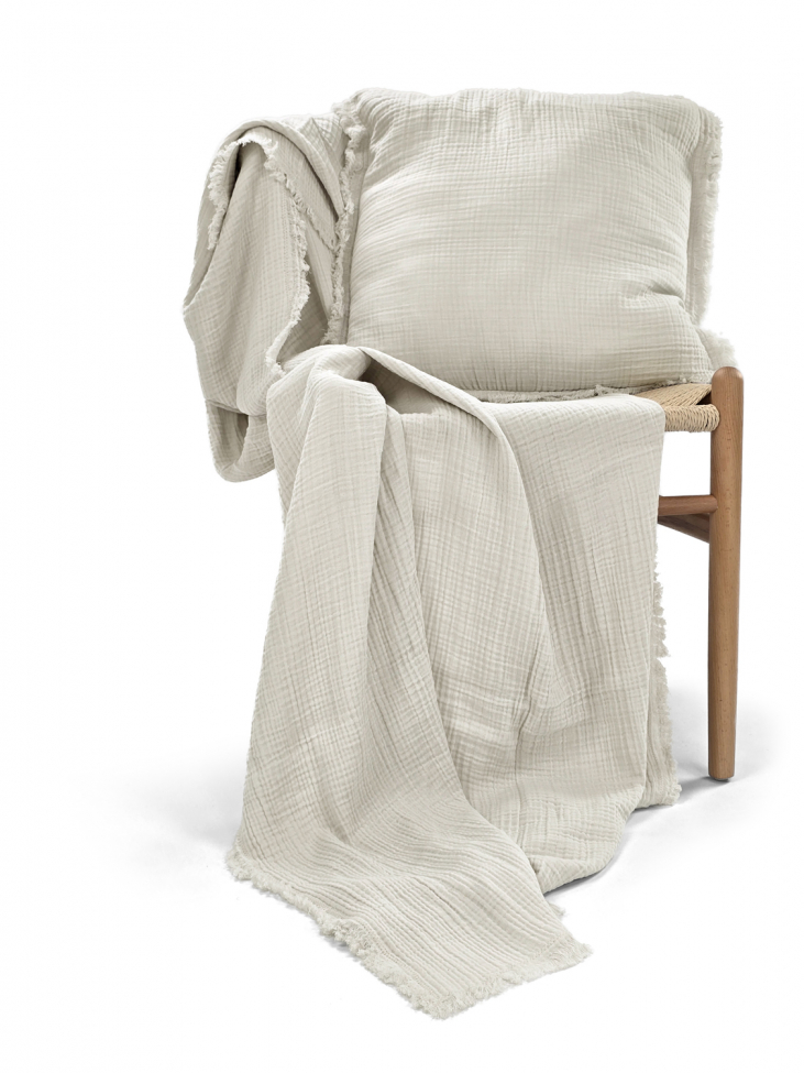 Kussenhoes 'Dorena' 45x45cm - Grijs