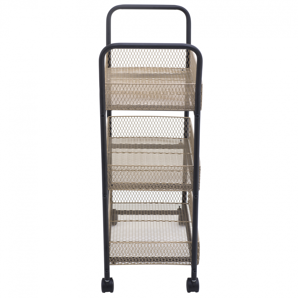 Keukenwagen 'Nät' - Zwart/Hout