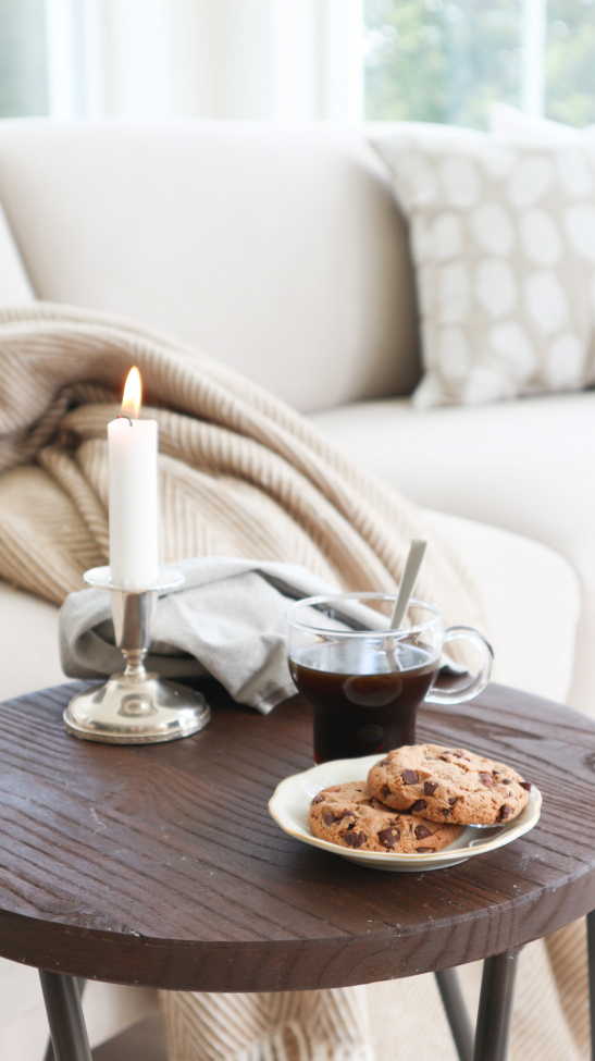 Hocker 'Rustic' 45cm - Hout/Staal