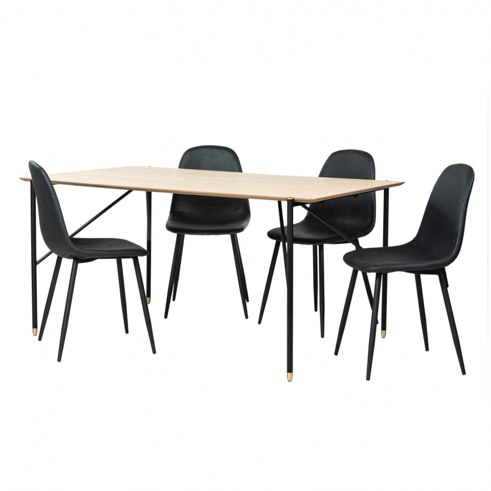Eettafel 'Hornstull Forma' - 1 Tafel & 4 Stoelen