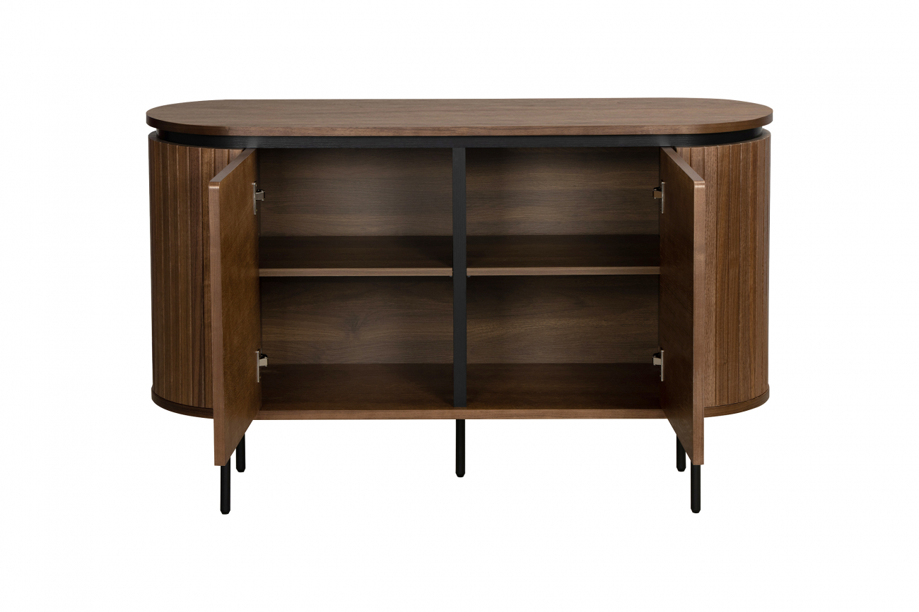 Dressoir 'Kärra' - Walnoot/Zwart