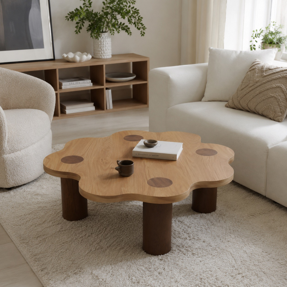Salontafel 'Livora' 107x98cm - Naturel