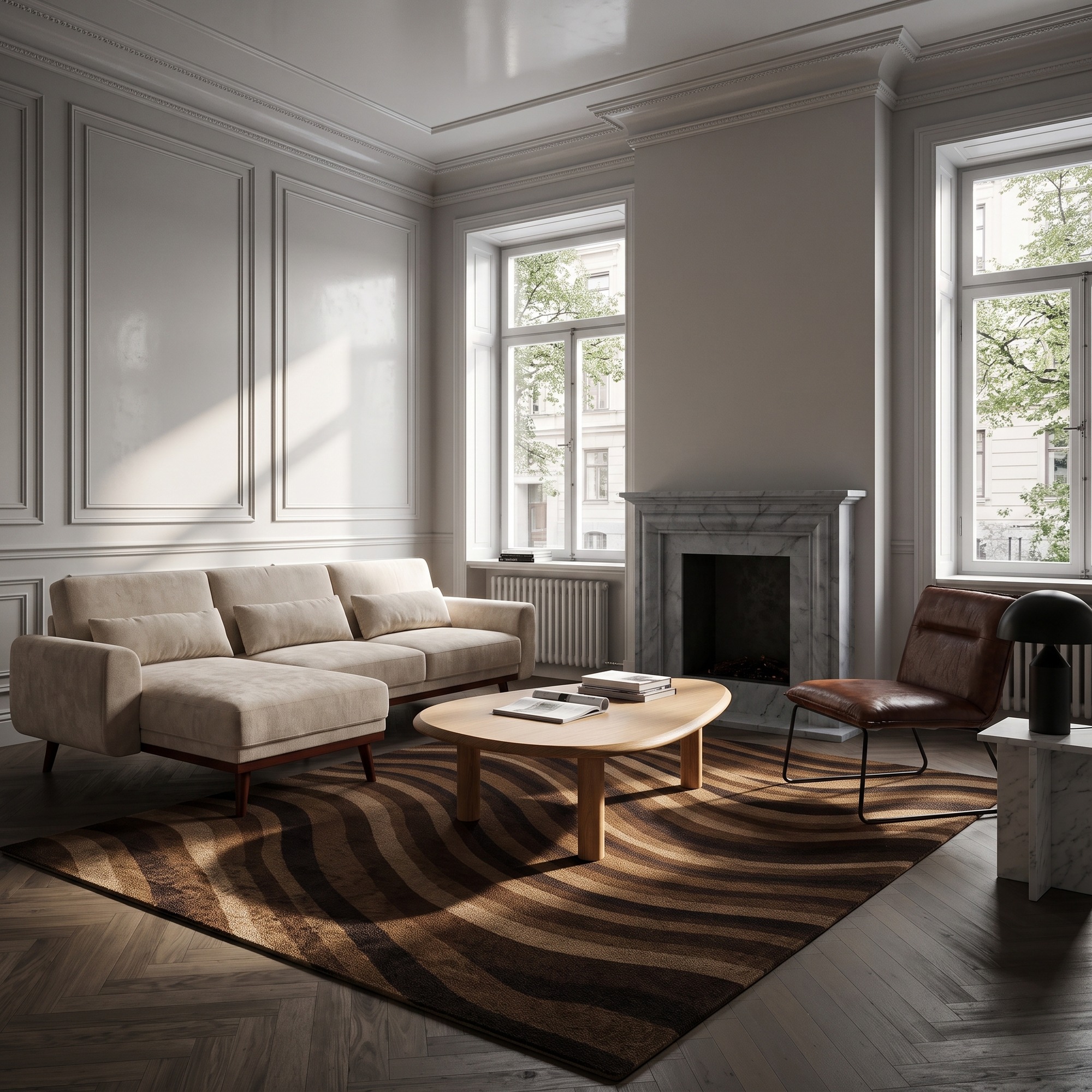 Salontafel 'Uovo' 116.5x73cm - Naturel
